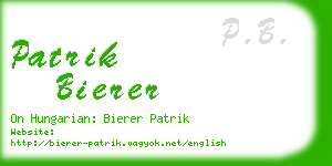 patrik bierer business card
